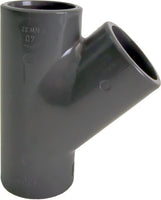 Tee 45° PVC metric