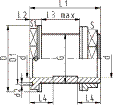 Tank adaptor for fix position stop Compact PVC-U metric