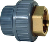 Adaptor union ABS metric brass Rp