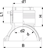 ELGEF Plus Branch saddle PE100 d110-250mm / SDR11 / Outlet 90-125 mm