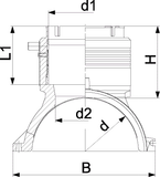 ELGEF Plus Branch saddle PE100 d110-250mm / SDR11 / Outlet 90-125 mm