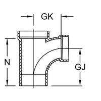 Reducing Branch Tee 88.8° - Street (S x S x SPG)