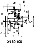 Diaphragm valve type 317 PVC-U With flanges PVC-U metric