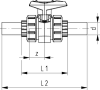 Ball valve type 546 PVC-C / PB-Spigots