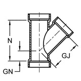 Branch Wye 45° (S x S x S)