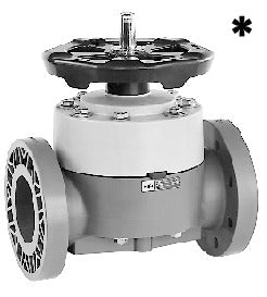 Diaphragm valve type 317 PVC-U With flanges PVC-U metric