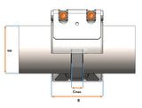 UNI-Grip S coupling stainless steel 1.4571 Tensile-resistant connection of metal and metal PN16 Solid bolt