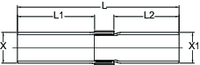 Fuseal Adapter PPFR Metal Transition Fitting (PPFR x SS)(SPG x SPG)