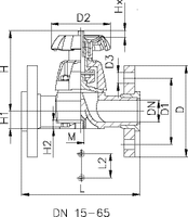 Diaphragm valve type 317 PVC-U With flanges PVC-U metric