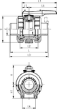 Type 546 Ball Valve PROGEF Standard With mounting inserts With butt fusion spigots IR-Plus