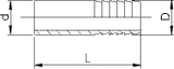 Hose connector ABS metric