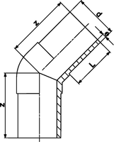 ELGEF Plus Elbow 45° PE100