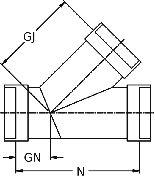 LD 45° Wye (S x S x S)