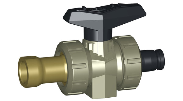 PROGEF Standard Shipbuilding ball valve type 547 With threaded socket Rp brass and iFIT connection