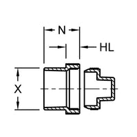 Cleanout Adapter with Plug - Street (SPG x FT)