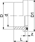 Flange adaptor with groove