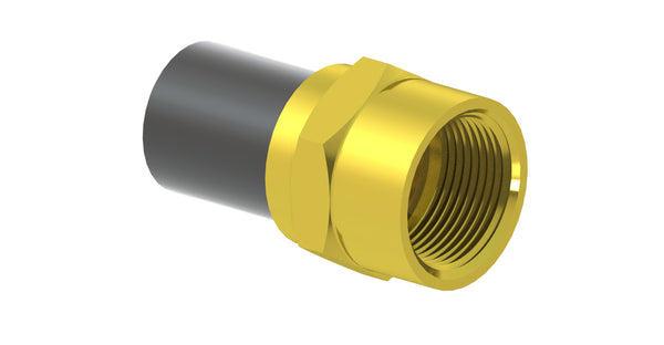 ELGEF Plus Transition adapter PE/brass d32-63mm / SDR11 / Female thread Rp