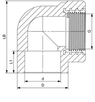 Aquasystem&reg; Female Elbow BSPP-G PP-R