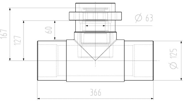 INSTAFLEX Tee 90° reducer PB With flange