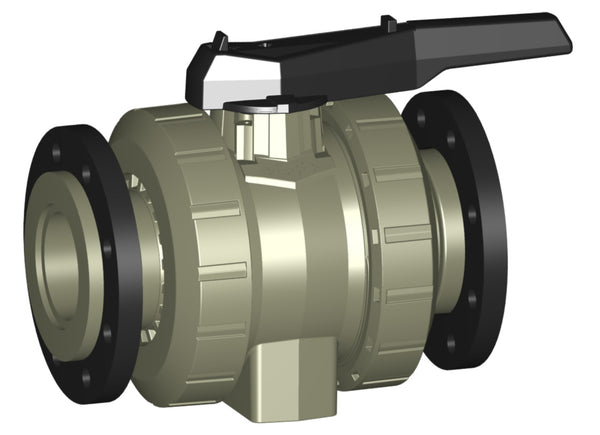 PROGEF Standard Ball valve type 546 Pro With backing flanges PP-st metric