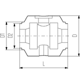 COOL-FIT 2.0 Ball valve type 546 PVC-U bare shaft