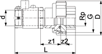 Adaptor union (Female Thread, L90 to L132)