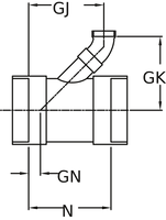 Combo Wye &amp;amp; 1/8 Bend (90°) - Reducing (S x S x S)