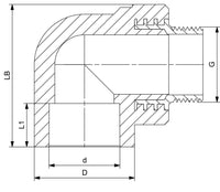 Aquasystem&reg; Male Elbow BSPP-G PP-R