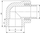 Aquasystem&reg; Male Elbow BSPP-G PP-R