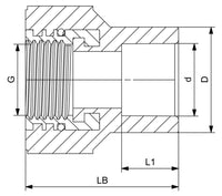 Aquasystem&reg; Female Socket (Round) BSPP-G PP-R