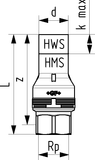 Adapter - female thread (ransition to Female Thread)