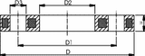 Backing flange PP-Steel for socket fusion systems Inch/ANSI