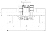 COOL-FIT 2.0 Ball valve type 546 PVC-U bare shaft