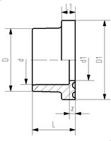 Flange Adaptor, ABS metric