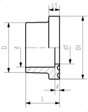 Flange Adaptor, ABS metric