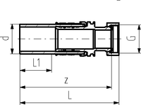 COOL-FIT 2.0 Adaptor fitting PE/stainless steel with loose union nut G