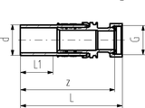 COOL-FIT 2.0 Adaptor fitting PE/stainless steel with loose union nut G