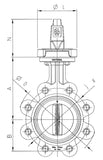 Metal - butterfly valve type 038M With hand lever Disc: ductile iron/Rilsan&reg; coated