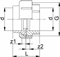 INSTAFLEX Union PB/Brass Socket-socket