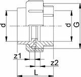 INSTAFLEX Union PB/Brass Socket-socket