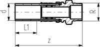 COOL-FIT 2.0 Adaptor fitting PE/Brass with male thread R