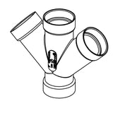 Double Branch Wye 45° (S x S x S x S)
